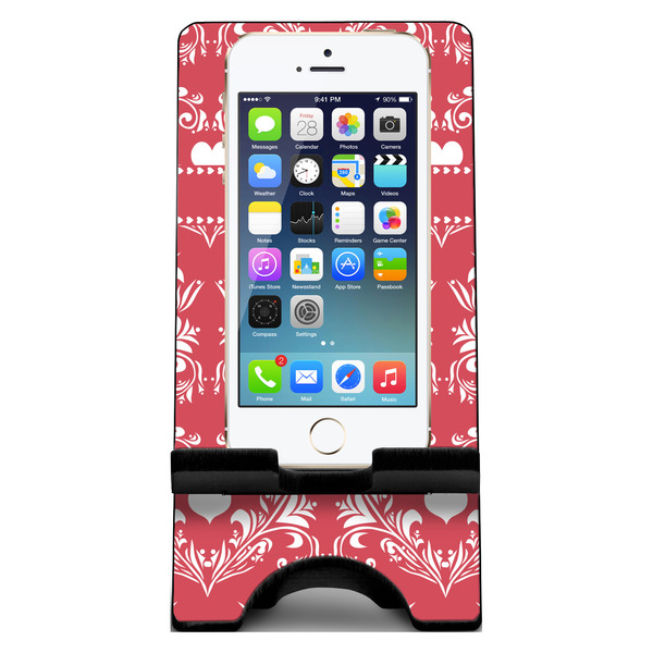 Heart Damask Phone Stand w/ Phone