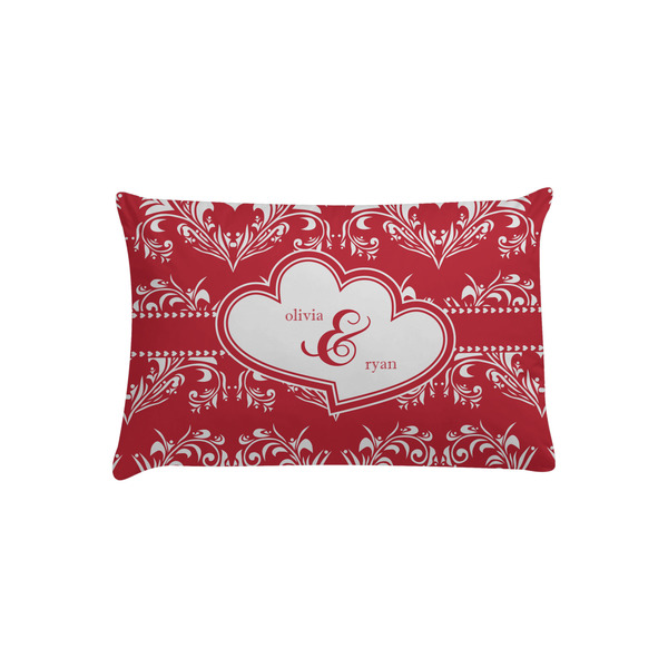 Custom Heart Damask Pillow Case - Toddler (Personalized)