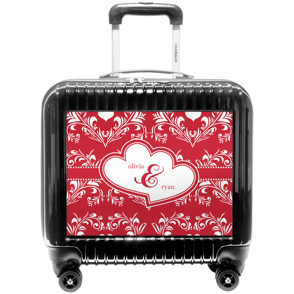 Custom Heart Damask Pilot / Flight Suitcase (Personalized)