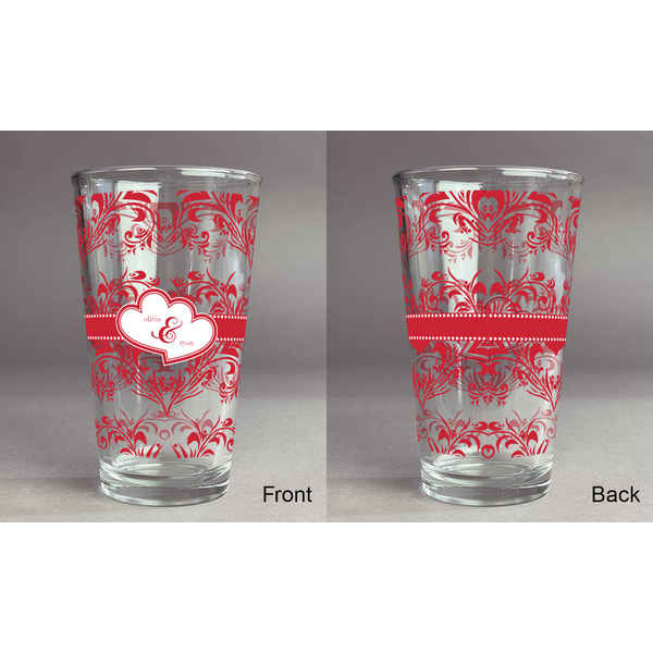 Heart Damask Pint Glass - Full Fill w Transparency - Approval