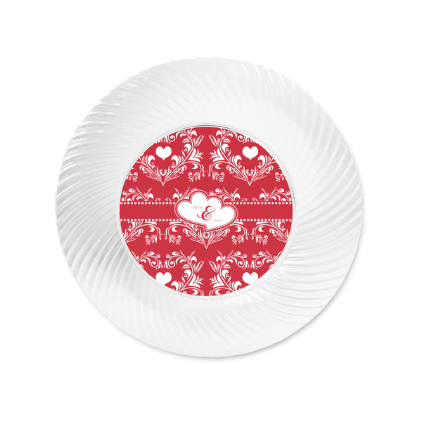 Heart Damask Plastic Party Appetizer & Dessert Plates - Approval