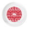 Heart Damask Plastic Party Dinner Plates - Approval