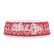 Heart Damask Plastic Pet Bowls - Small - FRONT