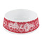 Heart Damask Plastic Dog Bowl - Small (Personalized)
