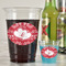 Heart Damask Plastic Shot Glasses - In Context
