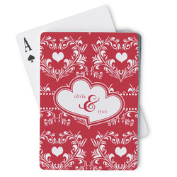 Heart Damask Playing Cards (Personalized)