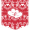 Heart Damask Iron On Faux Pocket (Personalized)