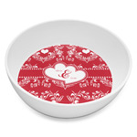 Heart Damask Melamine Bowl - 8 oz (Personalized)
