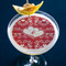 Heart Damask Printed Drink Topper - Large - In Context