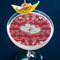 Heart Damask Printed Drink Topper - XLarge - In Context