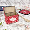 Heart Damask Recipe Box - Full Color - In Context