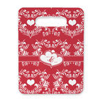 Heart Damask Rectangular Trivet with Handle (Personalized)