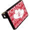 Heart Damask Rectangular Car Hitch Cover w/ FRP Insert (Angle View)