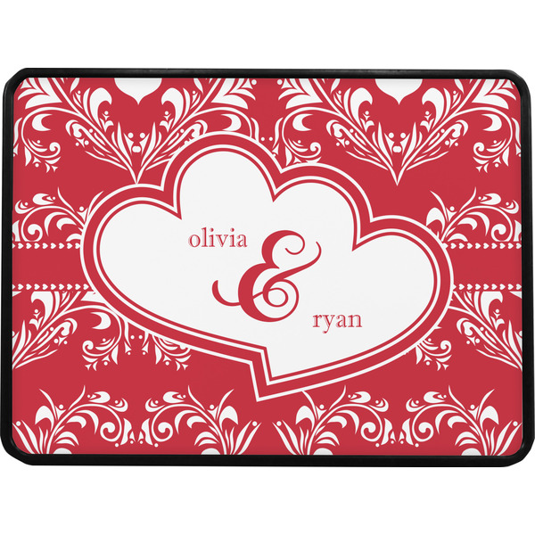 Heart Damask Rectangular Car Hitch Cover w/ FRP Insert (Select Size)