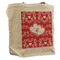Heart Damask Reusable Cotton Grocery Bag - Front View