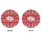 Heart Damask Round Linen Placemats - APPROVAL (double sided)