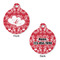 Heart Damask Round Pet Tag - Front & Back