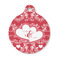 Heart Damask Round Pet Tag
