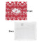 Heart Damask Security Blanket - Front & White Back View