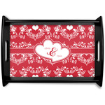 Heart Damask Wooden Tray (Personalized)