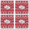 Heart Damask Set of 4 Sandstone Coasters - See All 4 View