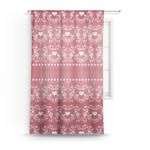 Heart Damask Sheer Curtain (Personalized)