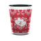 Heart Damask Shot Glass - Two Tone - FRONT