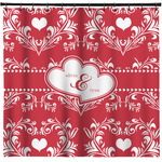 Heart Damask Shower Curtain - Custom Size (Personalized)