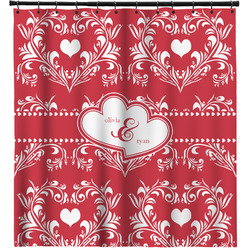 Heart Damask Shower Curtain (Personalized)