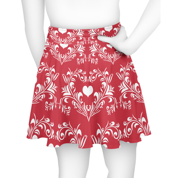Heart Damask Skater Skirt - Back