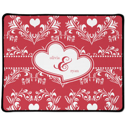 Heart Damask Large Gaming Mouse Pad - 12.5" x 10" (Personalized)