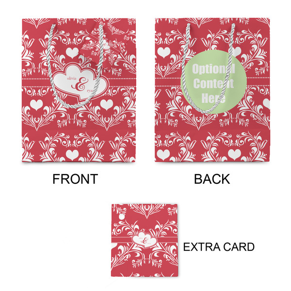 Heart Damask Small Gift Bag - Approval