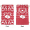 Heart Damask Small Laundry Bag - Front & Back View