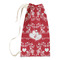 Heart Damask Small Laundry Bag - Front View