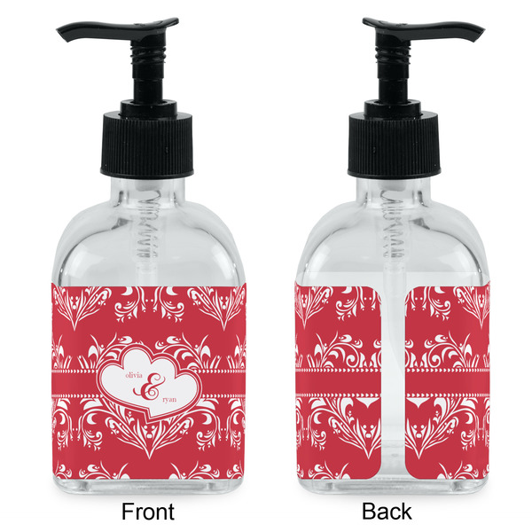 Heart Damask Glass Soap/Lotion Dispenser - Approval