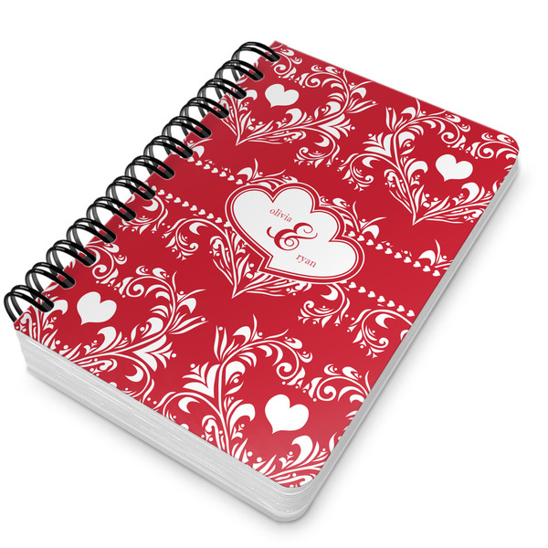 Heart Damask Spiral Journal 5 x 7 - Main