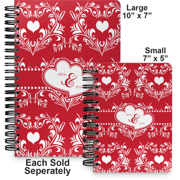 Heart Damask Spiral Journal - Comparison