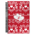 Heart Damask Spiral Notebook (Personalized)