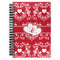 Heart Damask Spiral Journal Large - Front View