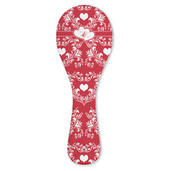 Heart Damask Ceramic Spoon Rest (Personalized)