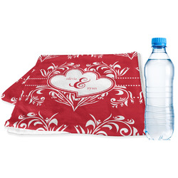 Heart Damask Sports & Fitness Towel (Personalized)