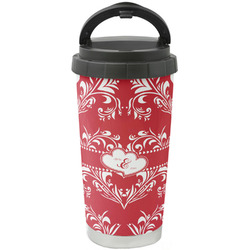 Heart Damask Stainless Steel Coffee Tumbler (Personalized)