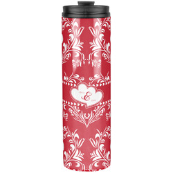 Heart Damask Stainless Steel Skinny Tumbler - 20 oz (Personalized)