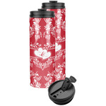 Heart Damask Stainless Steel Skinny Tumbler (Personalized)