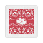 Heart Damask Cocktail Napkins (Personalized)