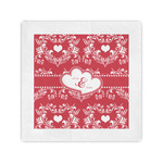 Heart Damask Cocktail Napkins (Personalized)