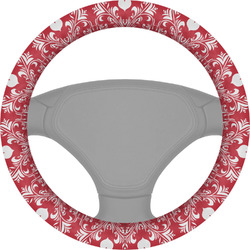 Heart Damask Steering Wheel Cover (Personalized)