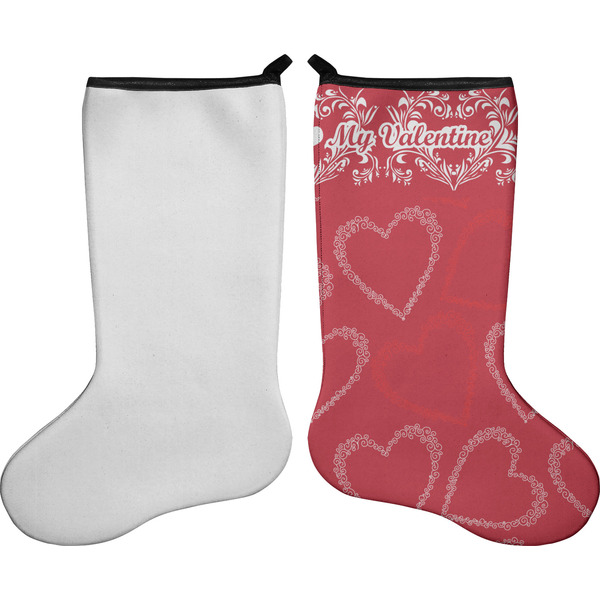 Heart Damask Stocking - Single-Sided - Approval
