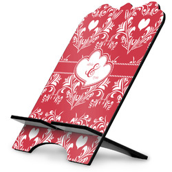 Heart Damask Stylized Tablet Stand (Personalized)