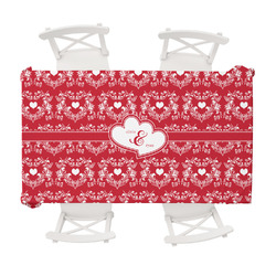 Heart Damask Tablecloth - 58"x102" (Personalized)